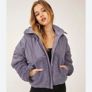 Free people adventure awaits fleece purple